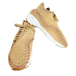 Nike Athletics Shoes Air Footscape Woven Chukka Men 10.5 Tan Woven Suede EUC